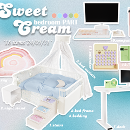 Sweet Cream Set Bedroom Part by lalaLANA – Furniture