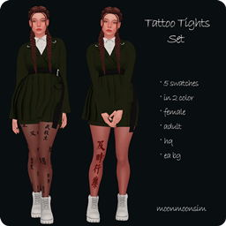 Tattoo Tights Set Adult by moonmoonsim – CAS