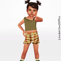 Toddler Plaid Outfit by Lewbertsn00tles – CAS